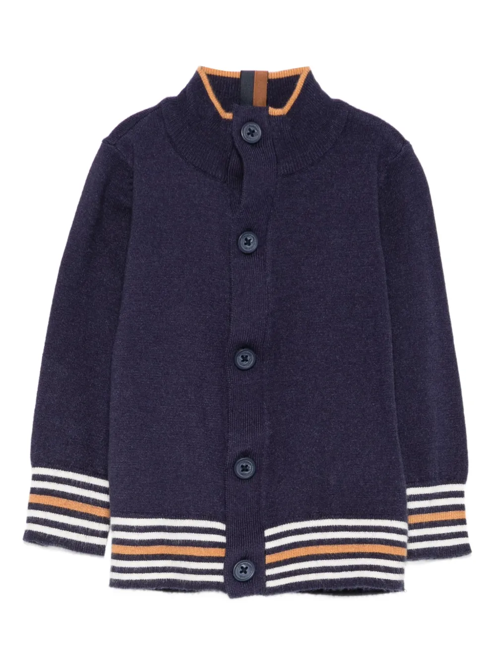 TRUSSARDI JUNIOR striped-cuff cardigan Blauw