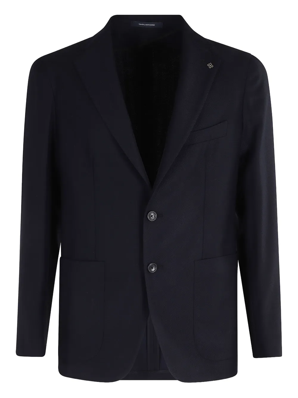 Tagliatore three-button patch-pocket blazer Blauw