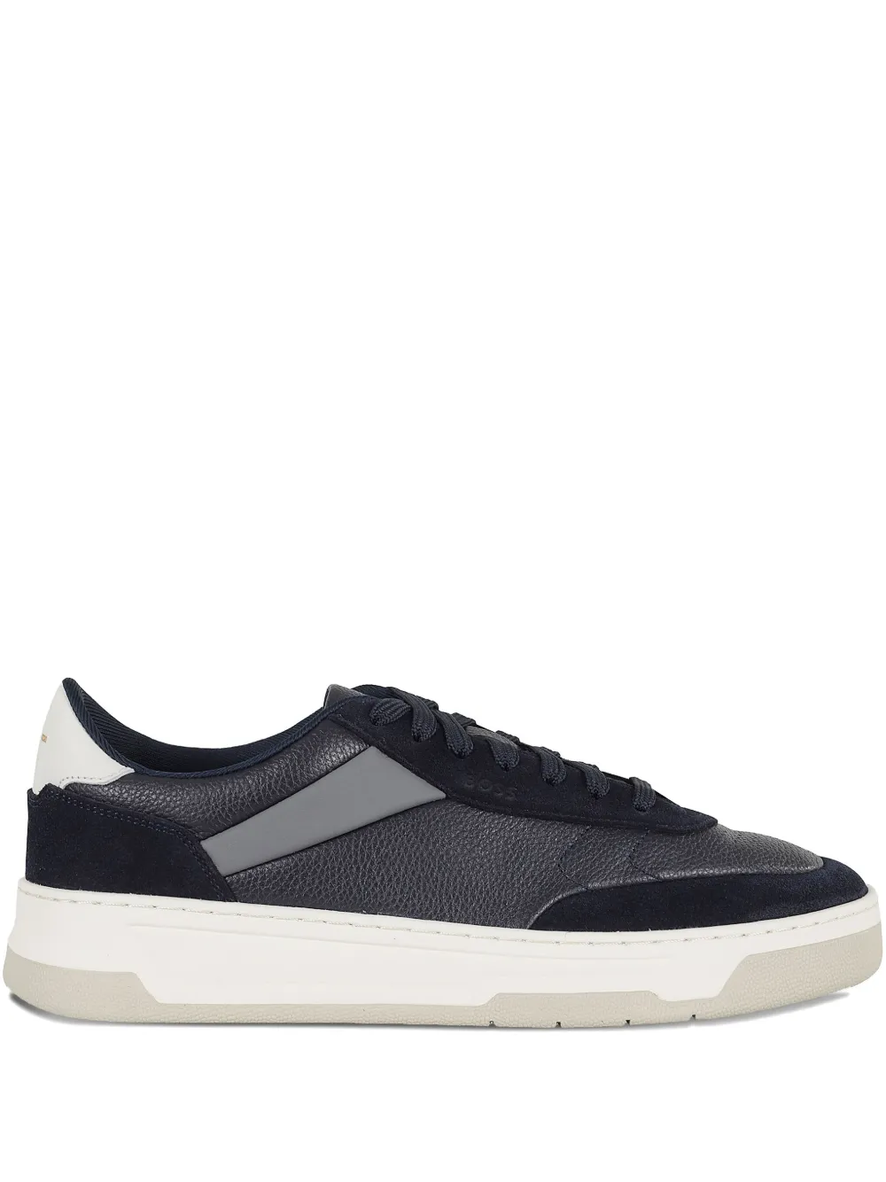 BOSS leather panel sneakers Black