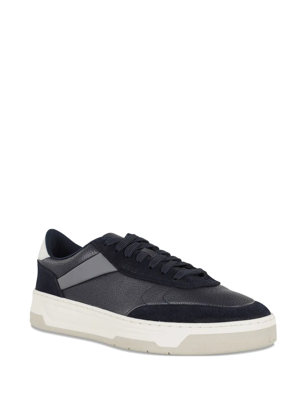 BOSS leather panel sneakers Black