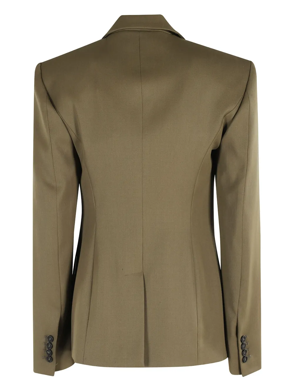 The Attico single-button padded-shoulder blazer Groen