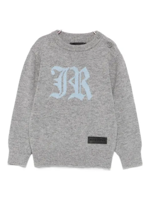 John Richmond Junior intarsia-knit logo sweater