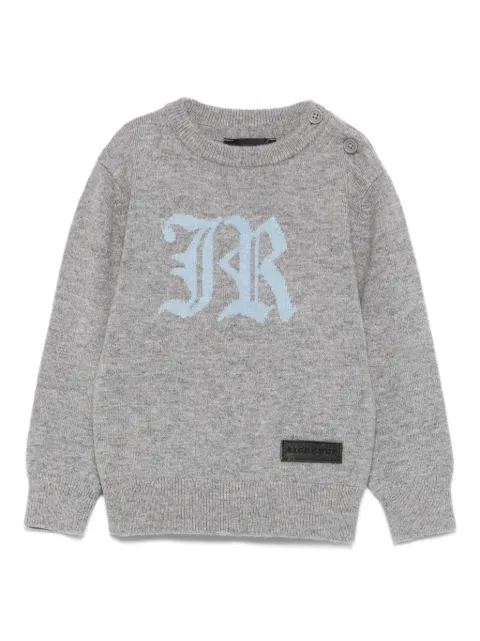 John Richmond Junior intarsia-knit logo sweater