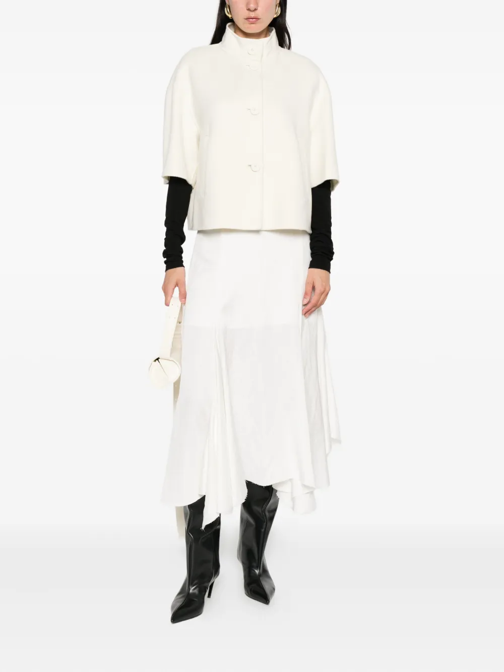 Max Mara short-sleeve button jacket Wit