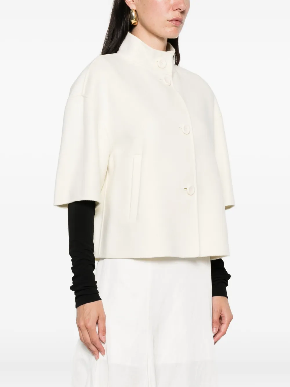Max Mara short-sleeve button jacket Wit
