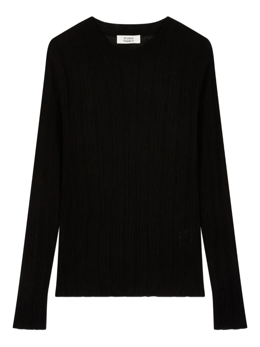 STUDIO TOMBOY ribbed long-sleeve sweater Zwart