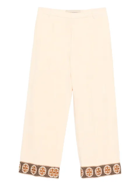 Valentino Garavani embroidered-cuff trousers