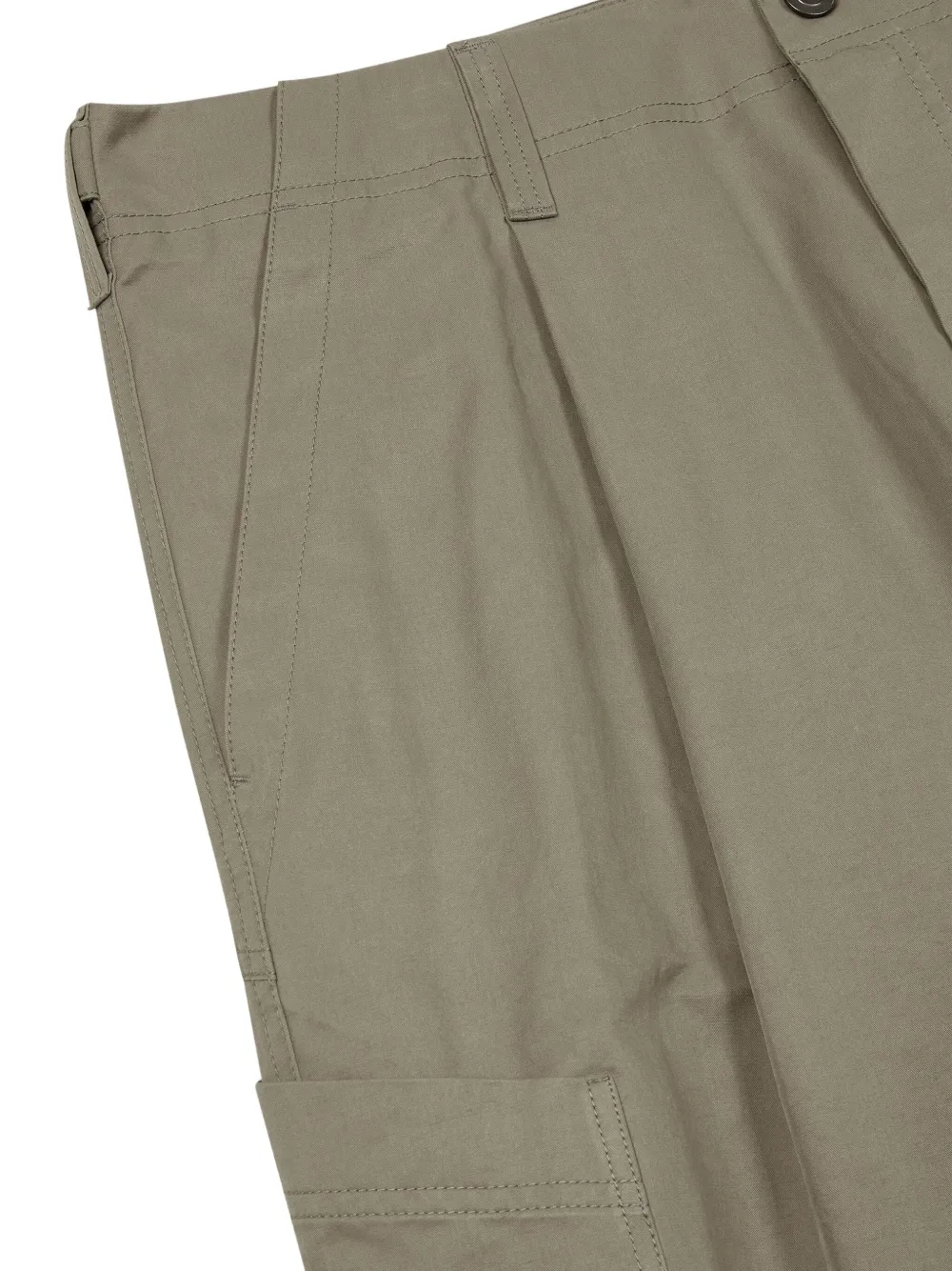 Studio Tomboy Pleated Cargo Trousers In Green