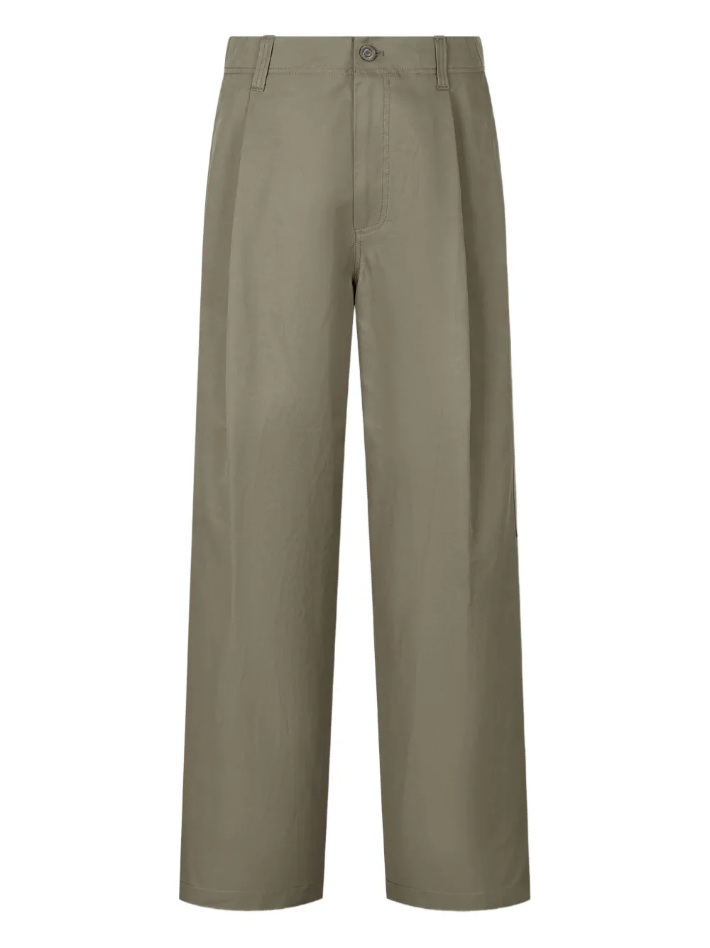 Studio Tomboy Pleated Cargo Trousers In Green