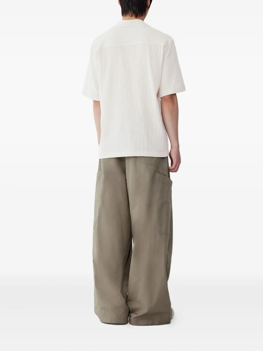 Studio Tomboy Pleated Cargo Trousers In Green