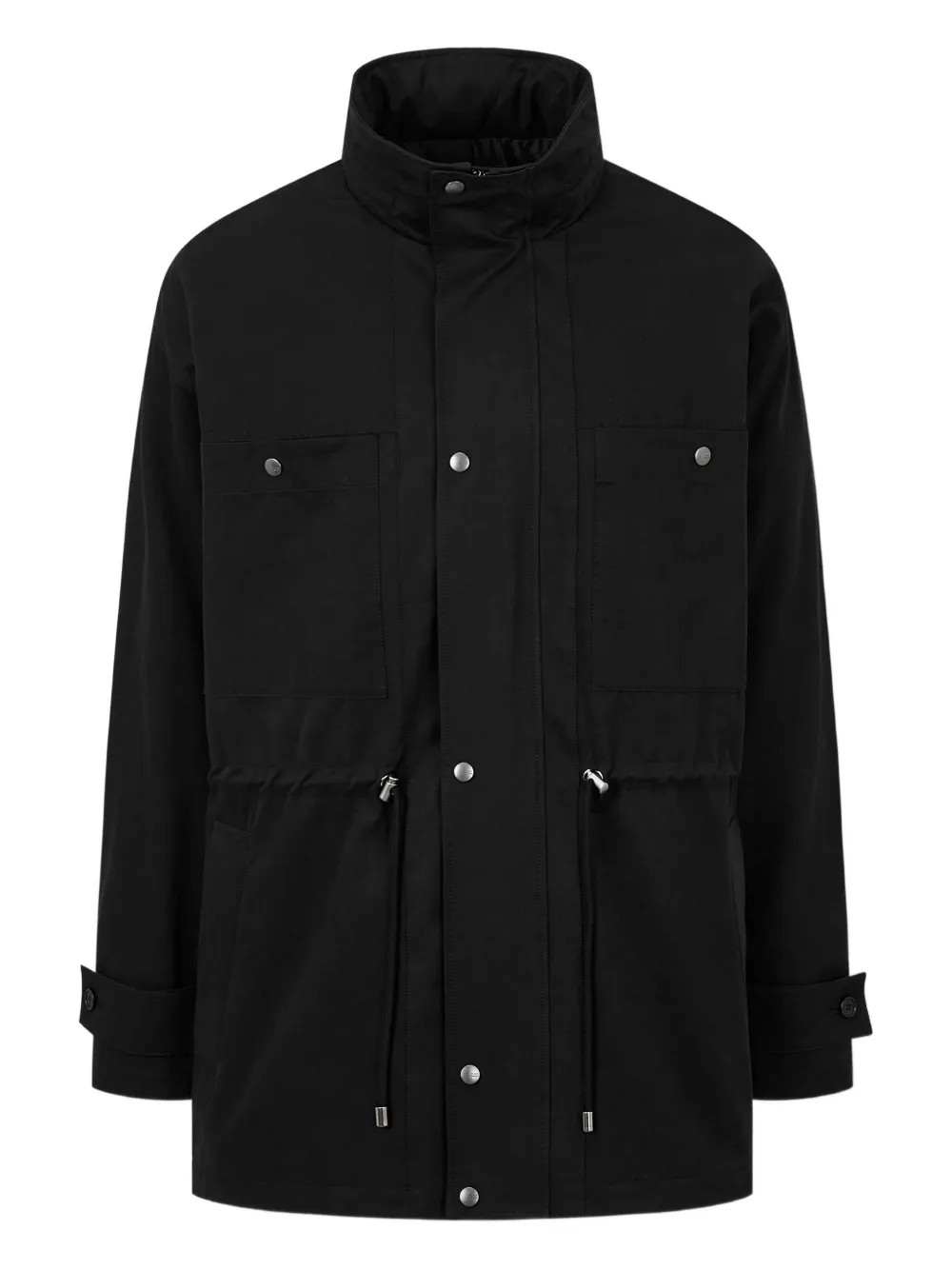 STUDIO TOMBOY detachable-hood drawstring jacket | Black | Image 1