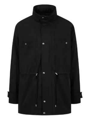 BARBOUR And WANDER logo-print Hooded Jacket | Black | FARFETCH