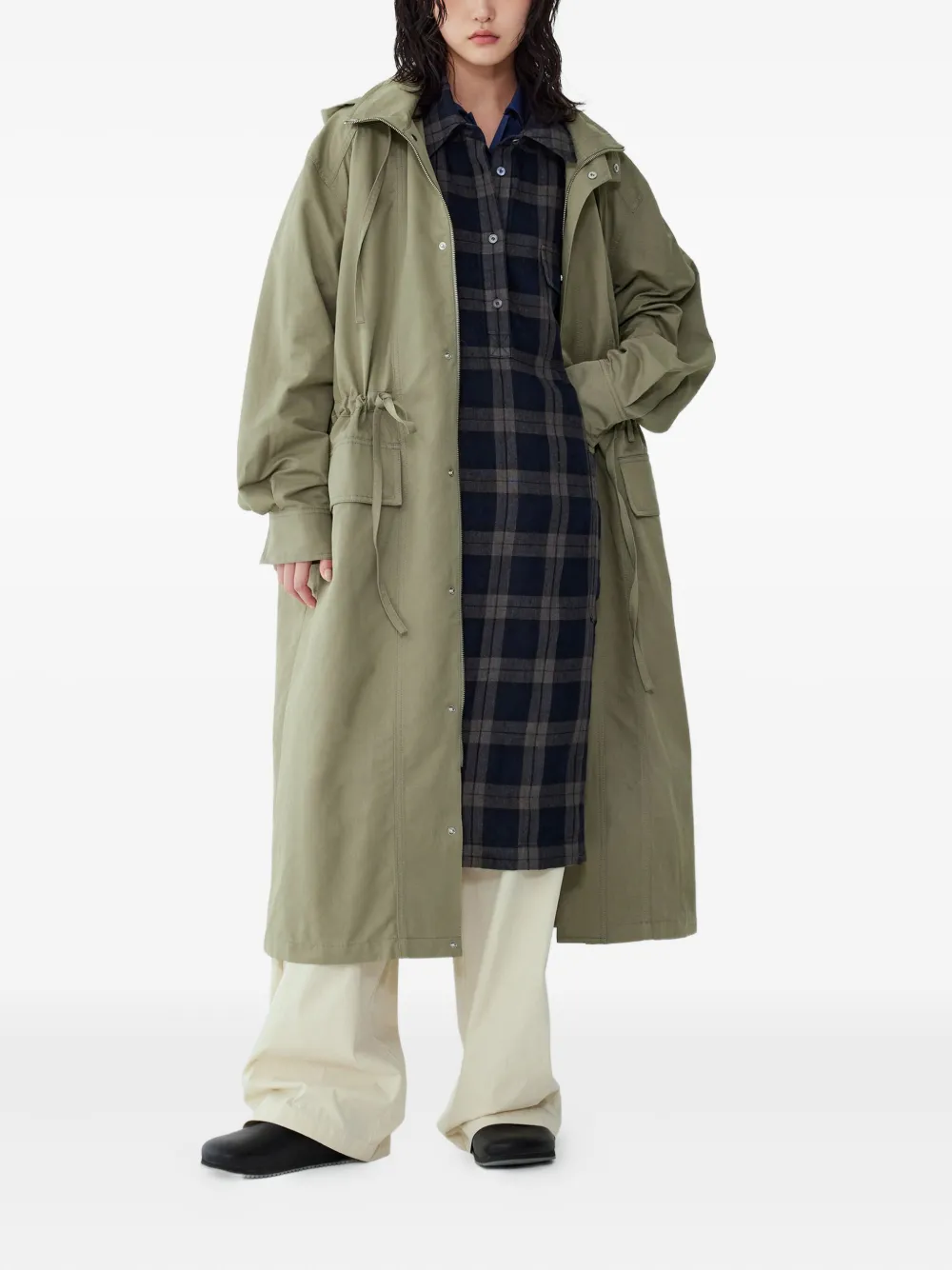 STUDIO TOMBOY hooded drawstring coat | Trench Coats  | Image 2