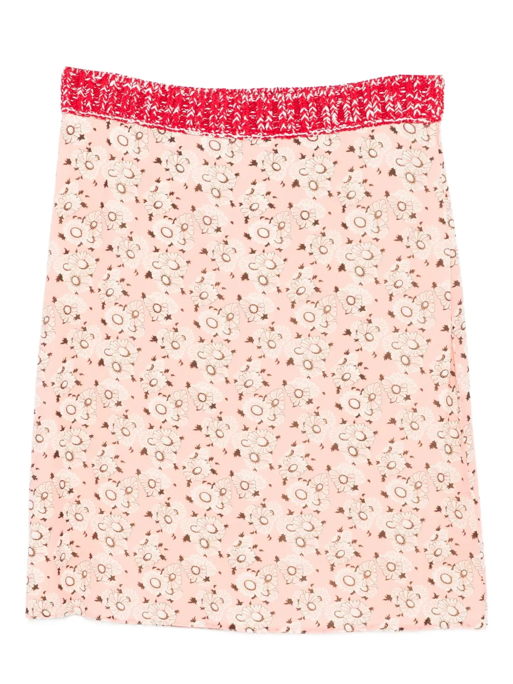 Prada floral-print mini skirt Roze