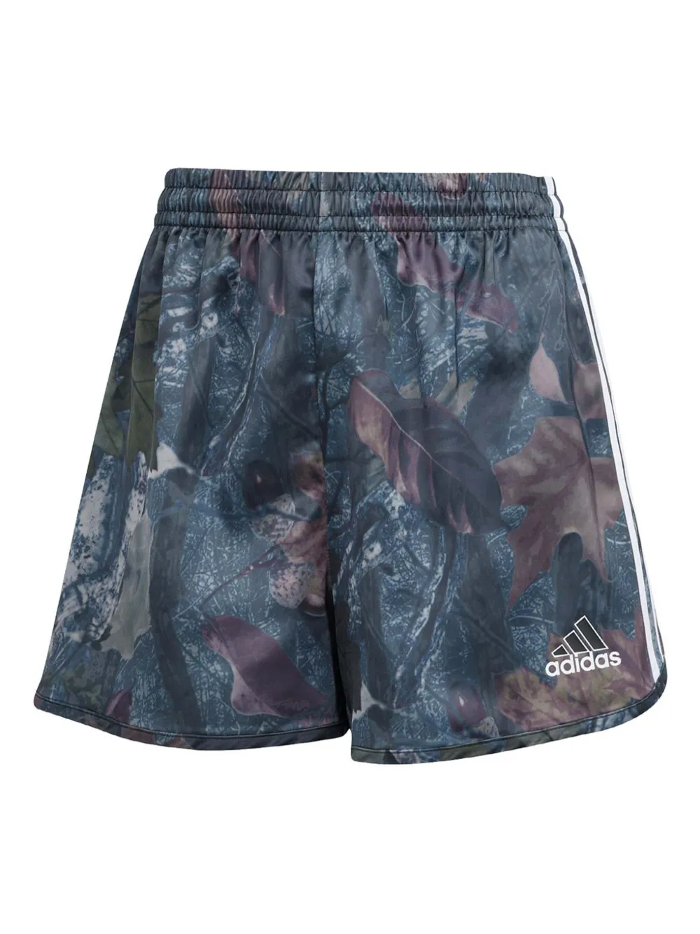 adidas Originals leaf-print side-stripe shorts - Black adidas Originals leaf-print side-stripe shorts - Black