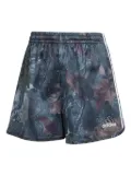 adidas Originals leaf-print side-stripe shorts - Black