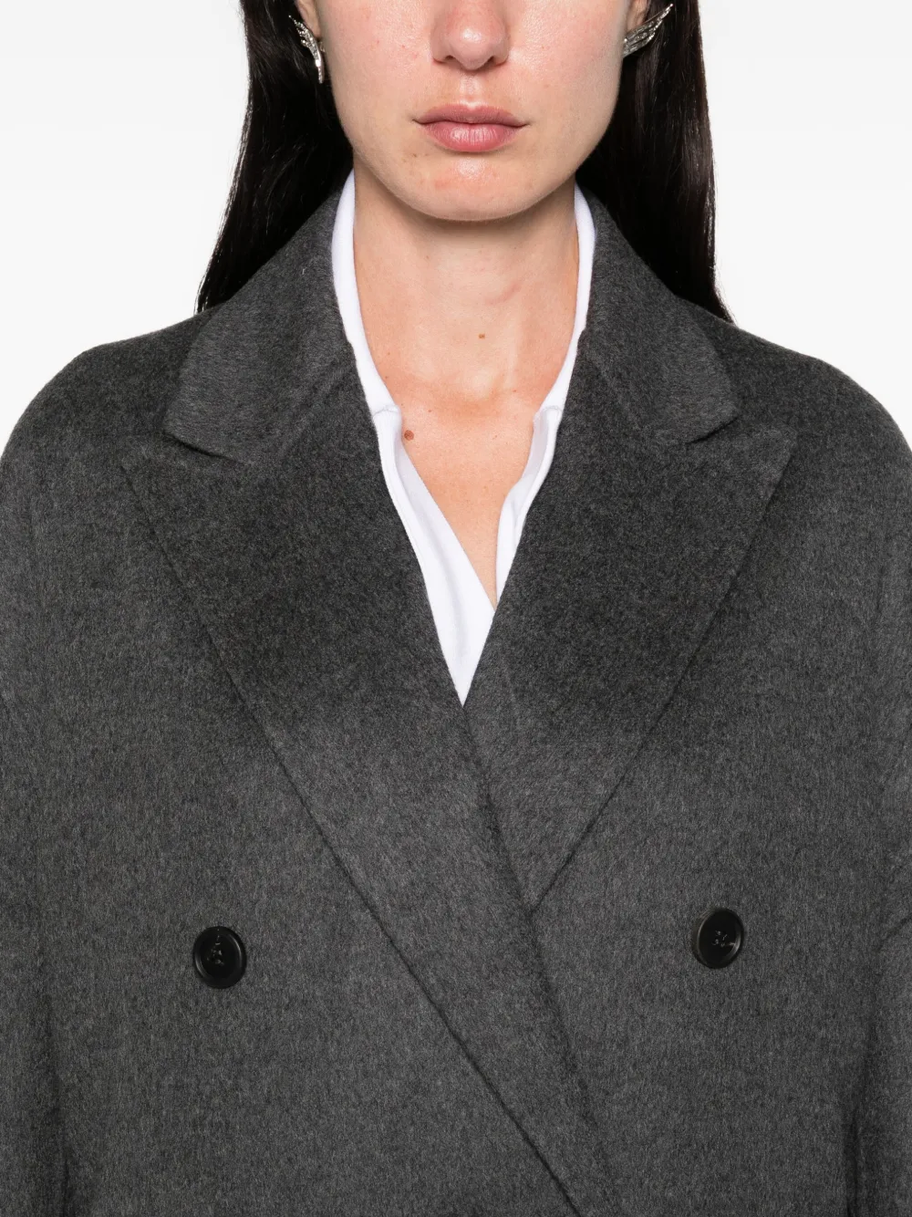 Prada double-breasted coat Grijs