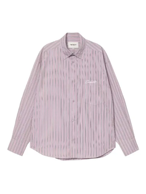 Carhartt WIP Grimsby striped embroidered shirt