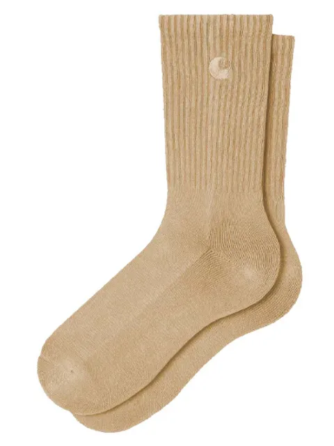 Carhartt WIP Hudson logo刺绣罗纹针织袜