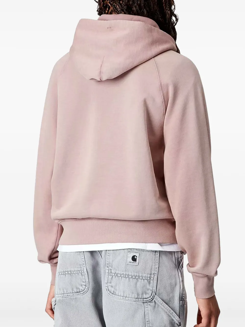 Carhartt WIP Hudson pouch-pocket hoodie Roze