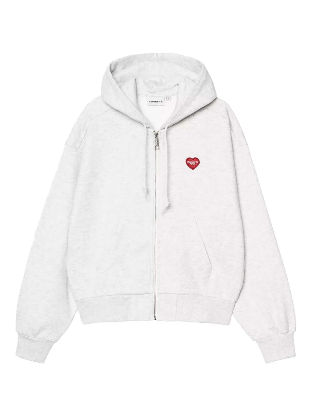 Carhartt WIP heart-logo zip-up hoodie Grijs