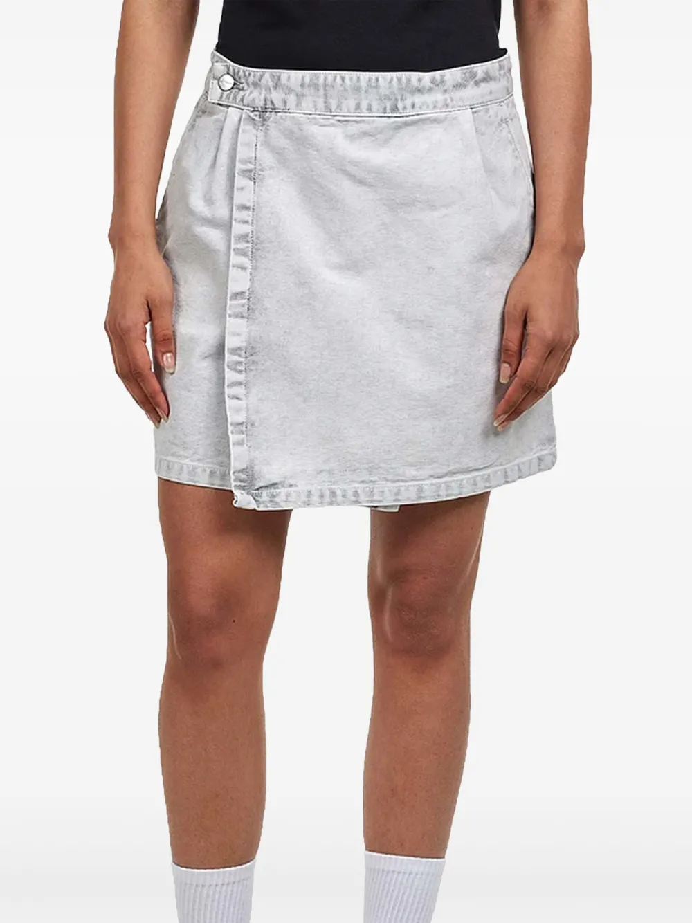 Carhartt WIP Emery mini-wikkelrok met gewikkelde voorkant Grijs