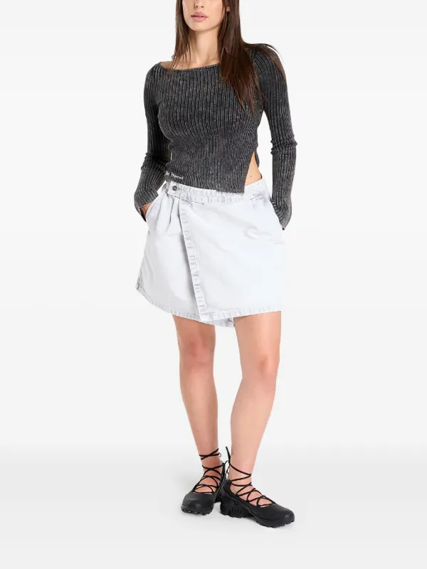 Carhartt WIP Emery wrap-front Mini Skirt | Grey | FARFETCH CA