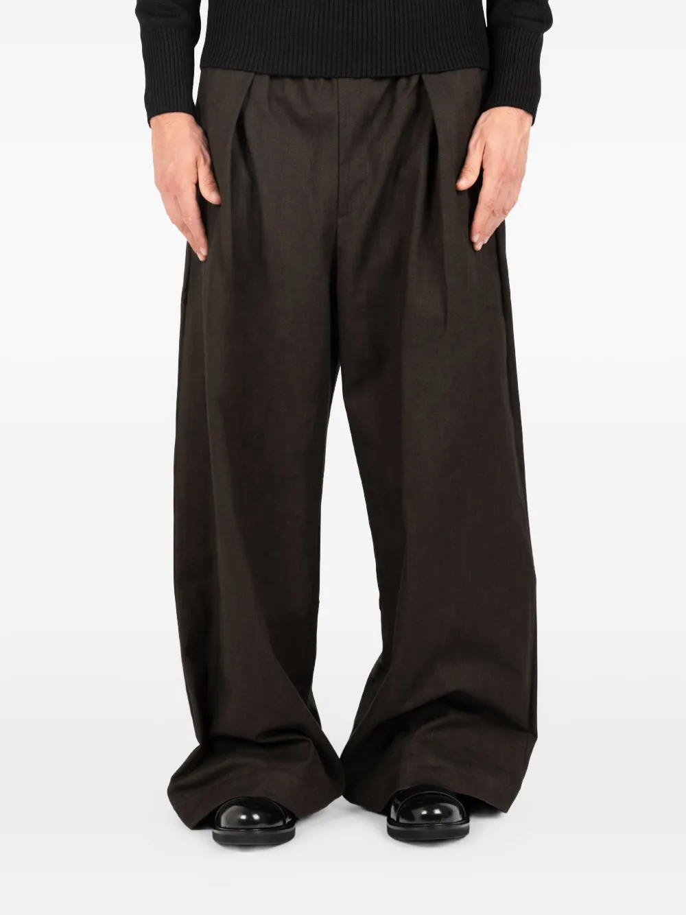 Société Anonyme pleated wide-leg trousers Bruin
