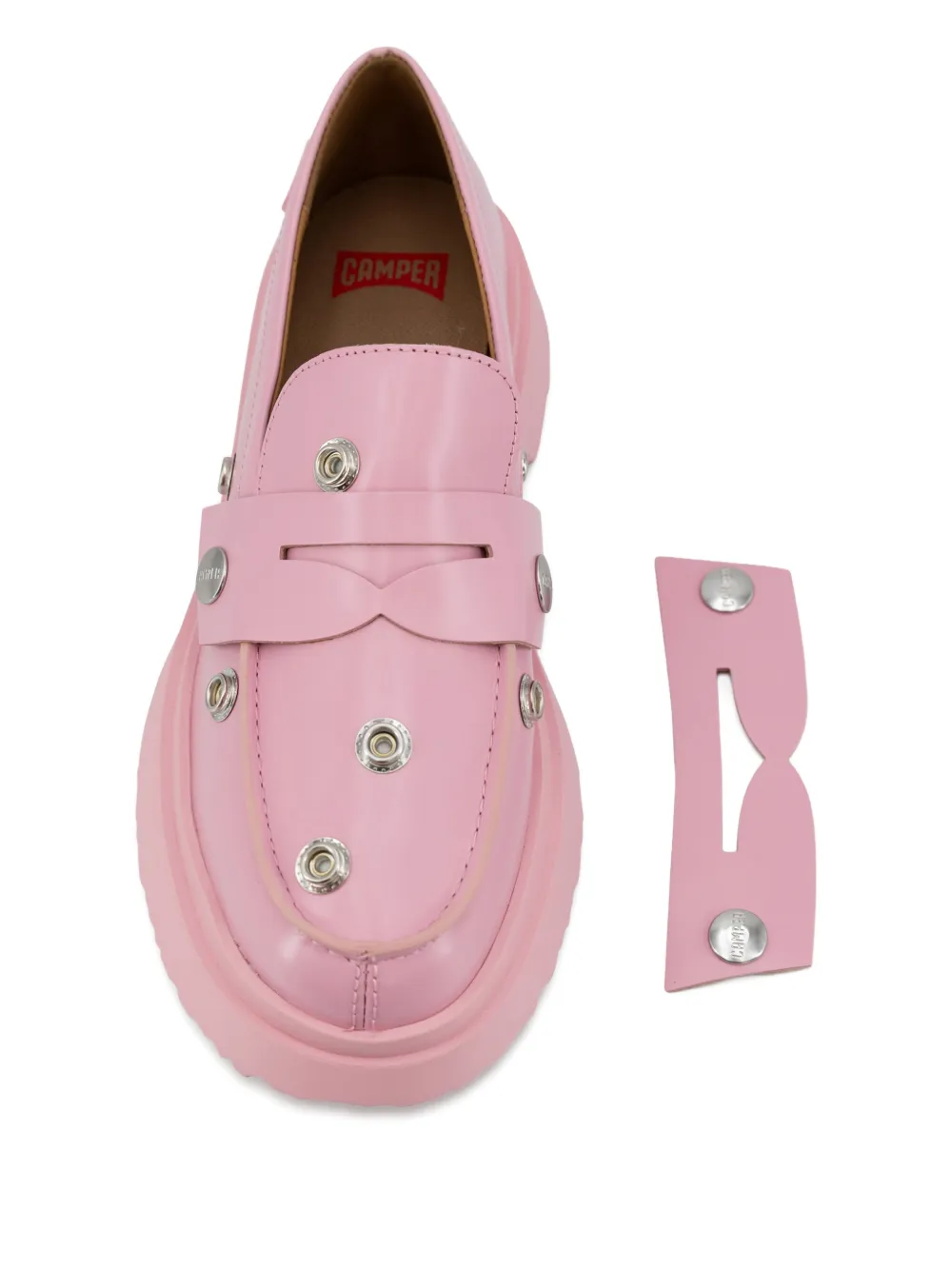 Camper eyelet-detail loafers Pink