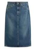 Levi's back-slit denim midi skirt - Blue