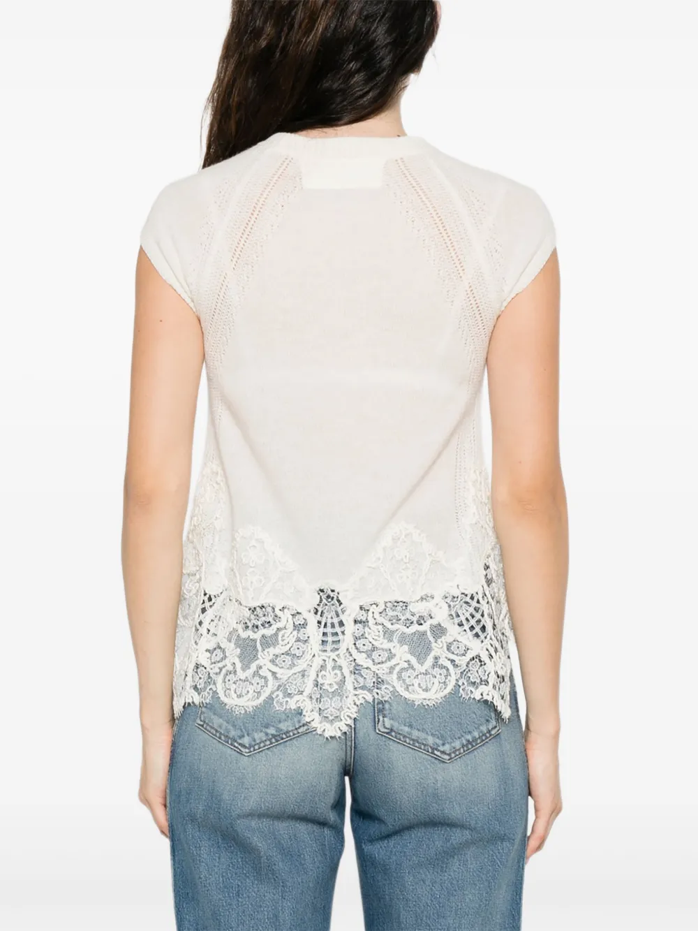 Ermanno Scervino Top met kant Wit