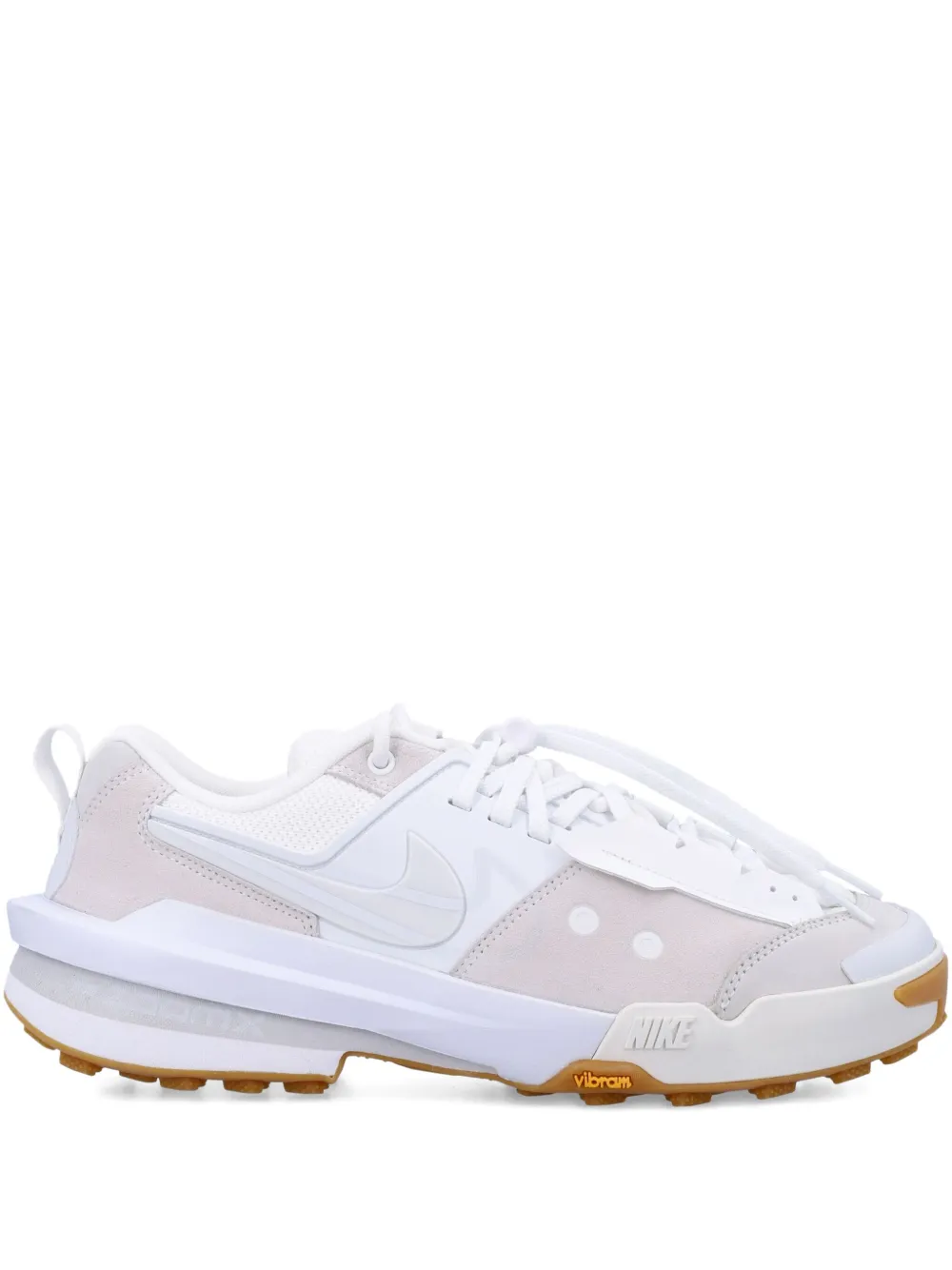 Nike Zegamadome Leather-panelled Sneakers In White