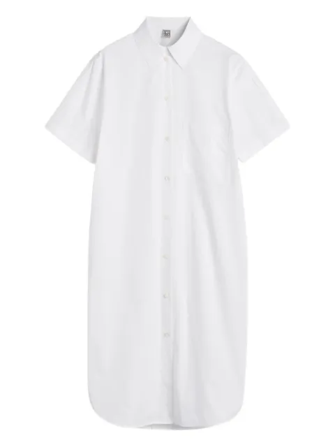 TOTEME short-sleeve button-front shirt dress