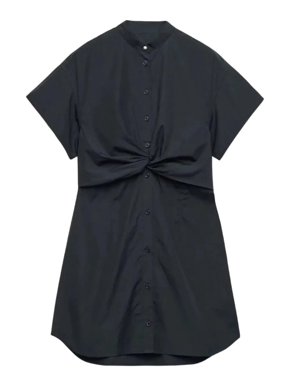 Rag & bone Gretchen twist-front shirt dress - Zwart