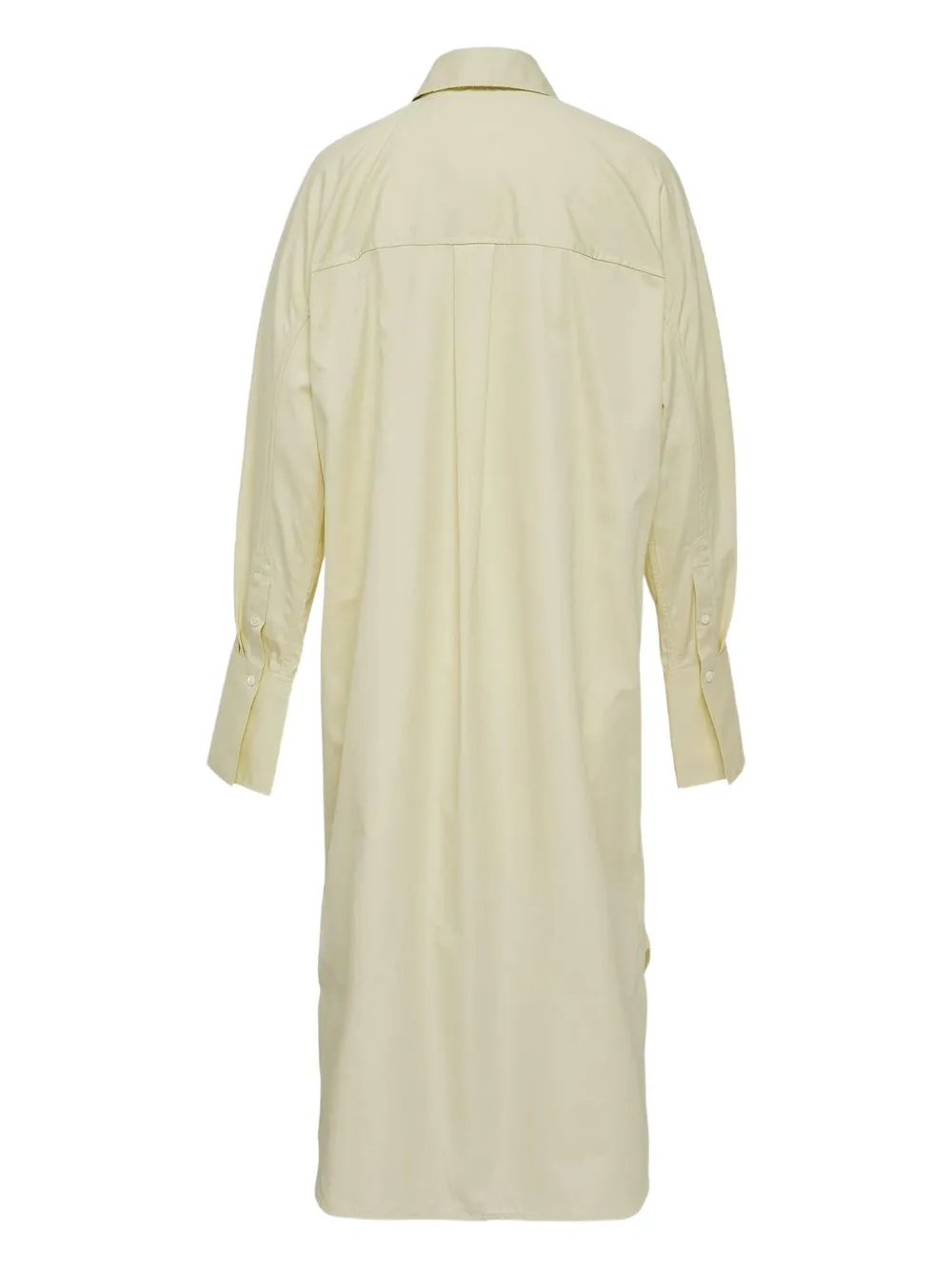 Totême Long-sleeve Button-down Shirt Dress In Yellow