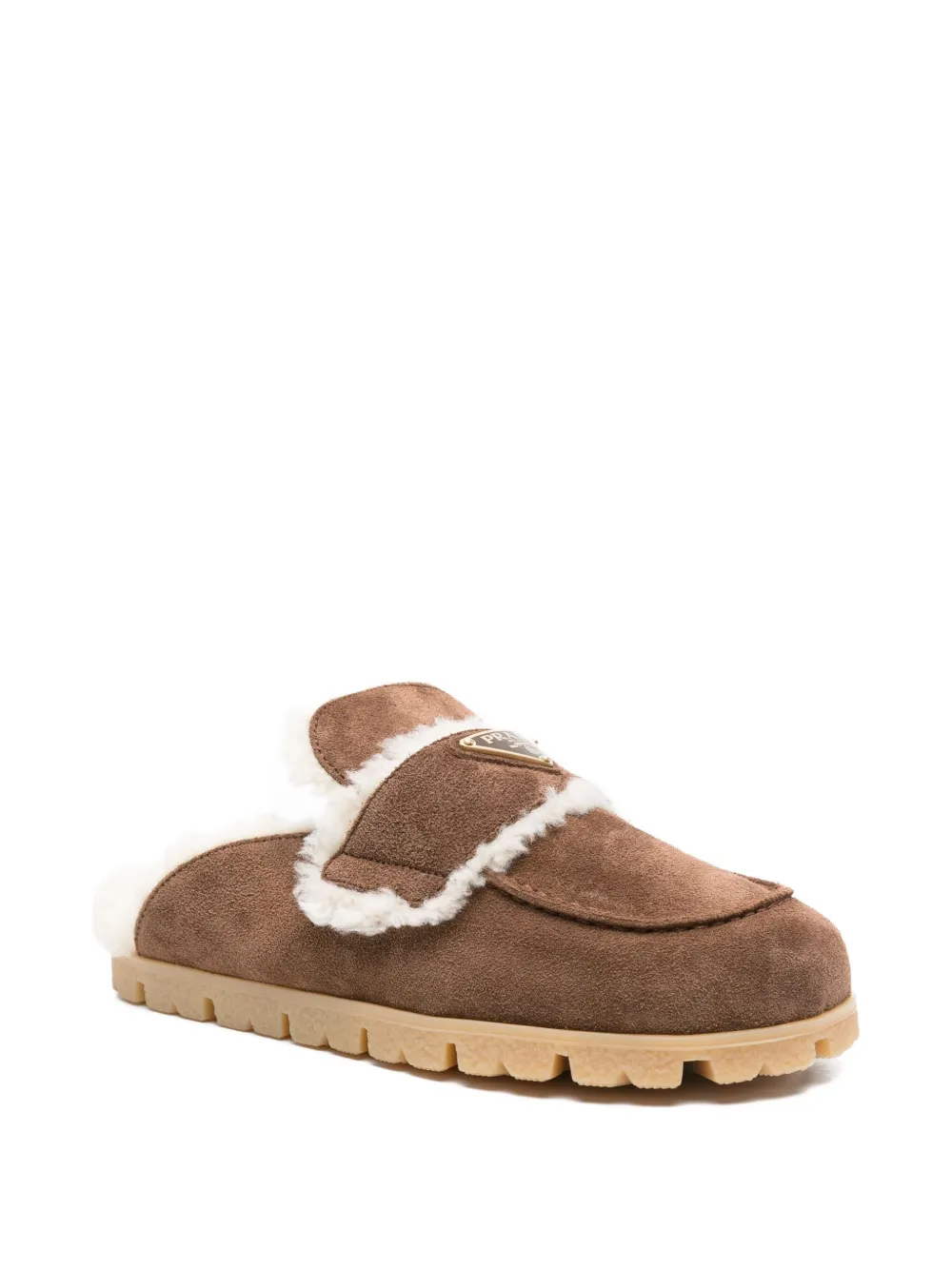 Prada suede slippers - Bruin