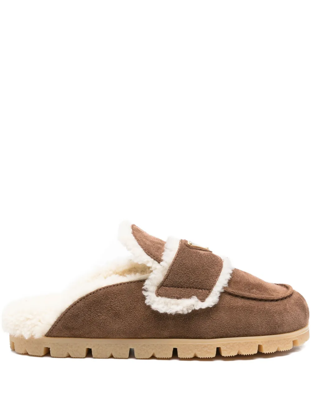 Prada Suède instappers Bruin