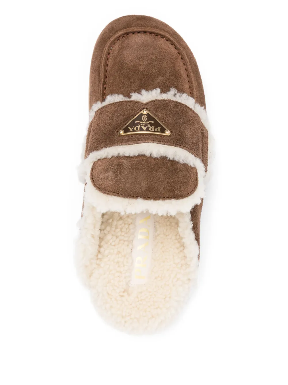 Prada Suède instappers Bruin