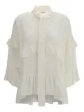 P.A.R.O.S.H. ruffled tie-neck blouse - White