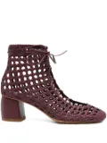 Forte Forte 55mm woven lace-up boots - Red