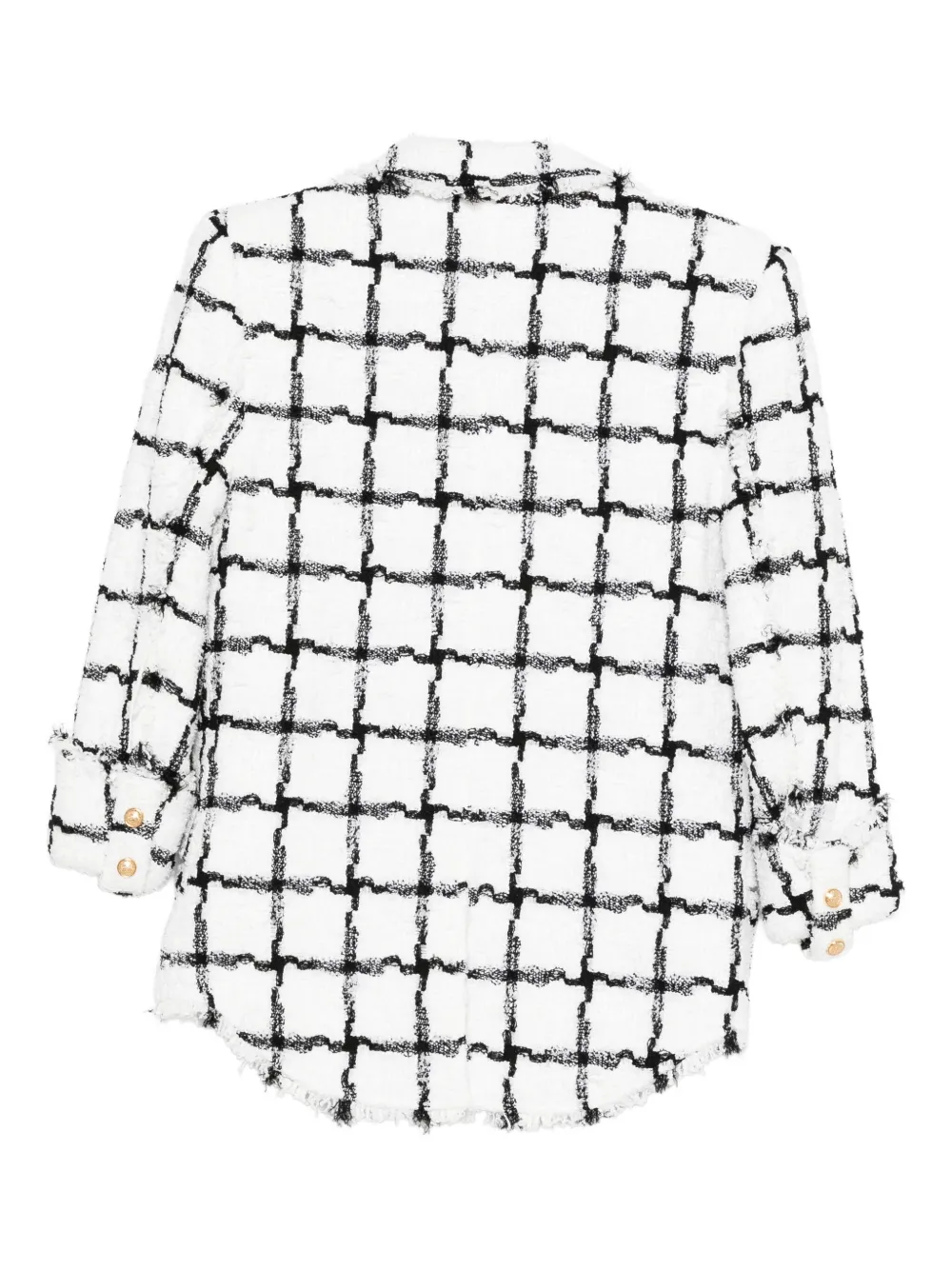 Balmain Pre-Owned 2010s grid-pattern buttoned jacket | Image 2