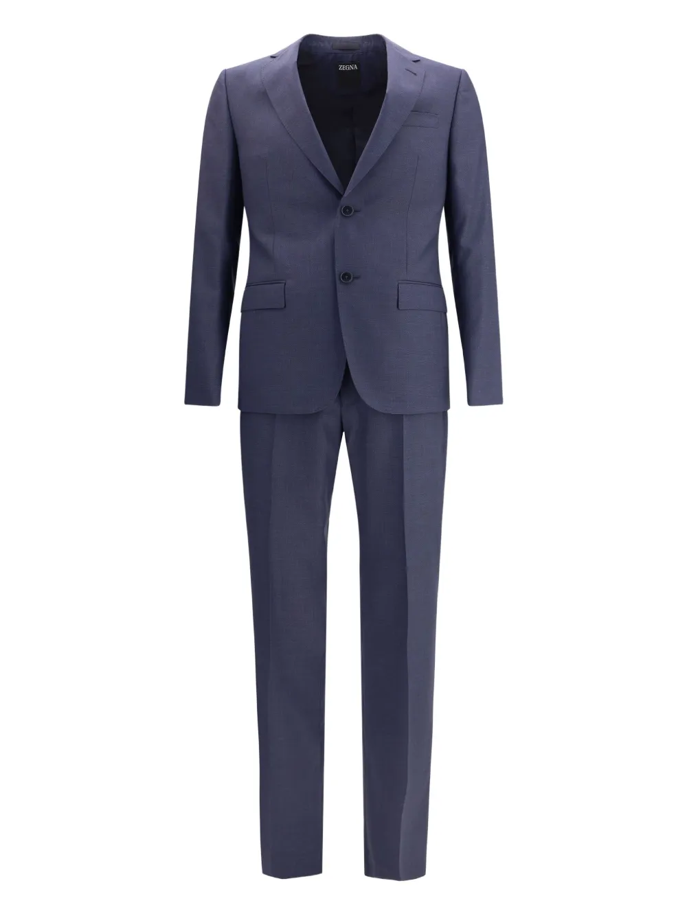 Zegna Wollen pak met twee knopen Blauw