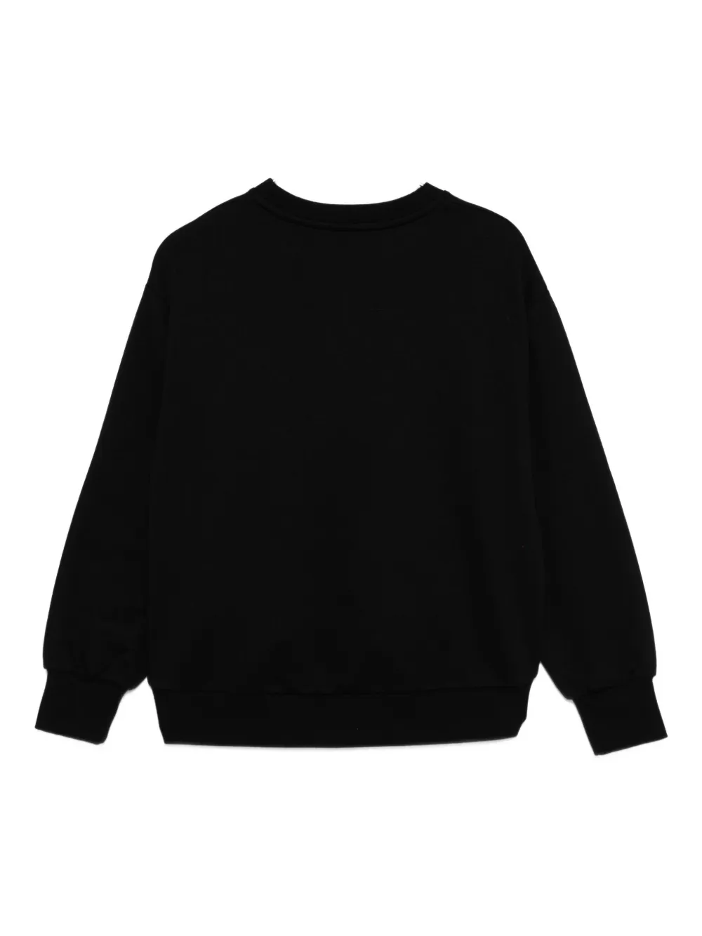Elisabetta Franchi La Mia Bambina embroidered-logo cotton sweatshirt Zwart