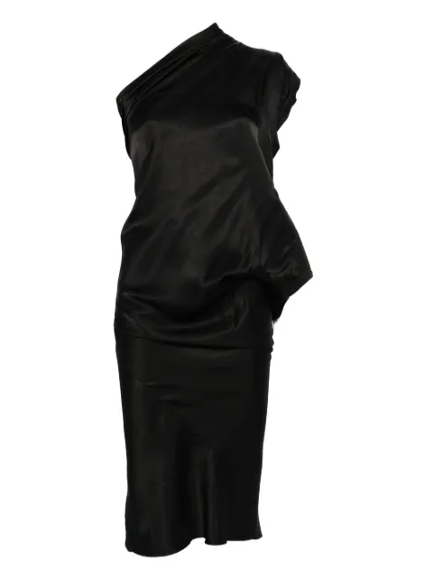 Rick Owens draped one-shoulder midi dress