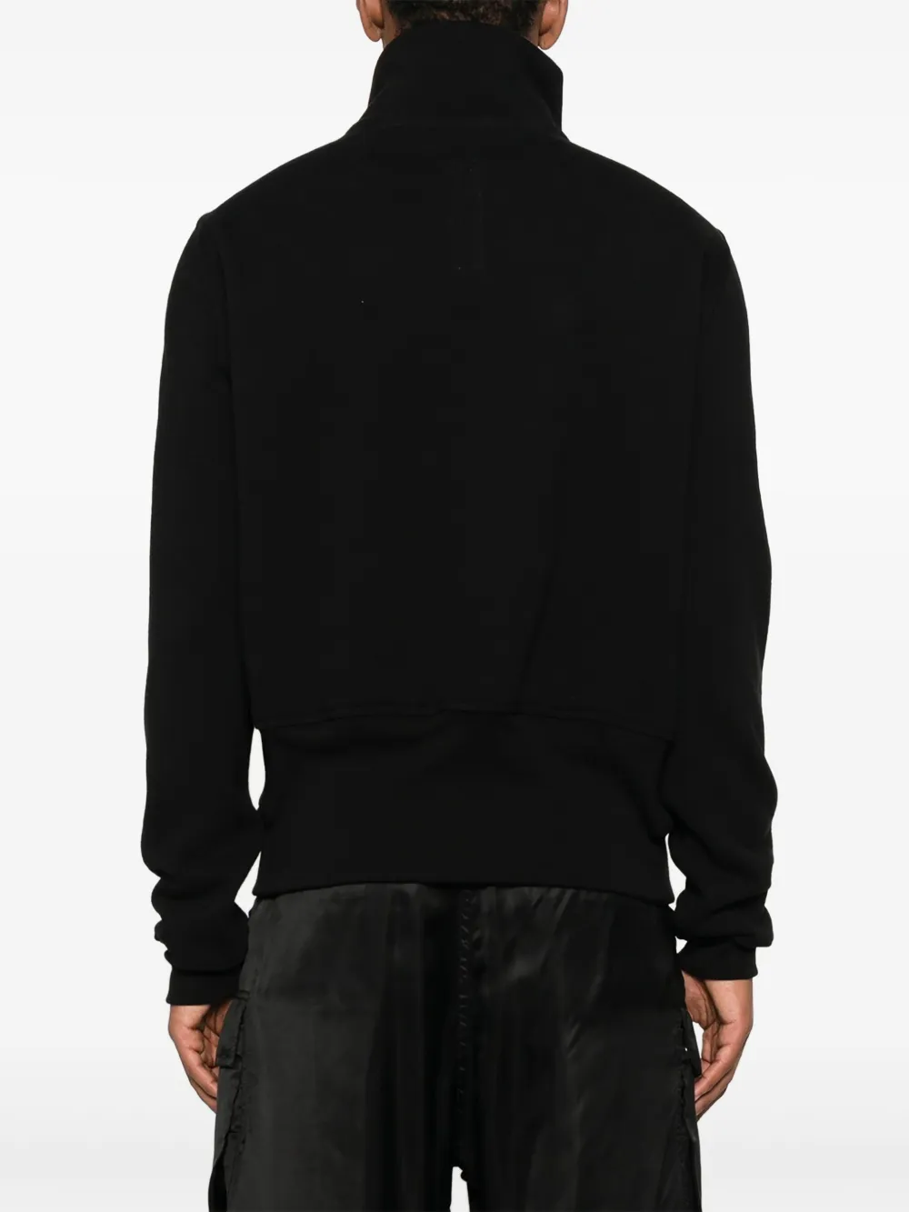 Rick Owens asymmetrical zip-front jacket Zwart