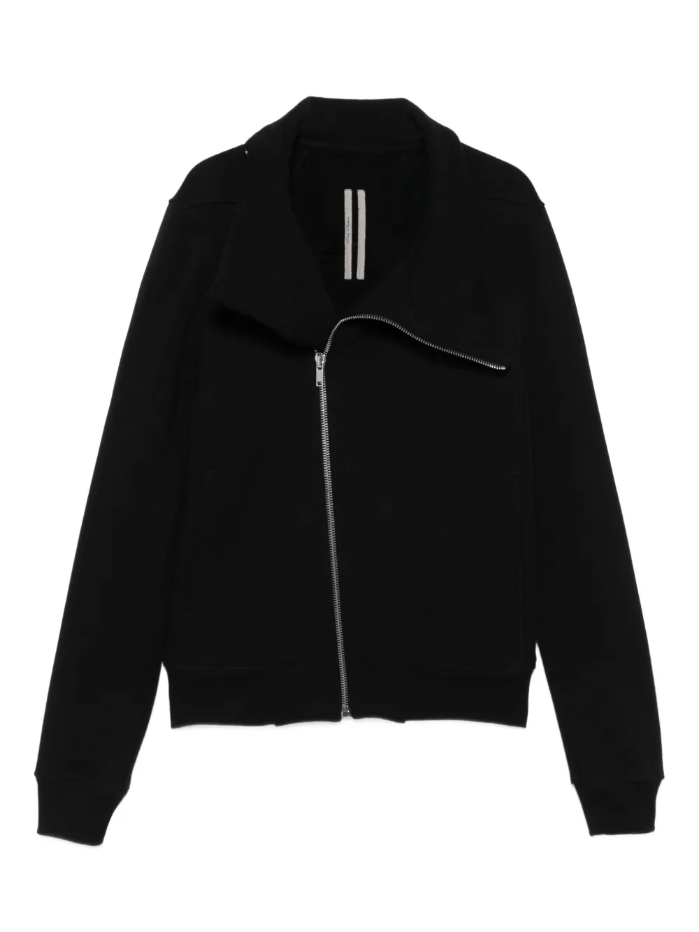 Rick Owens asymmetrical zip-front jacket Zwart