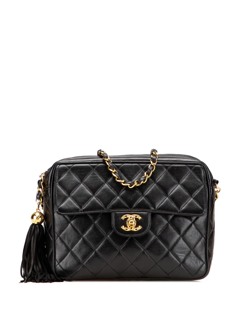 CHANEL Pre-Owned 1996-1997 Small CC Quilted Lambskin Tassel Flap CHANEL Pre-Owned 1996-1997 Small CC Quilted Lambskin Tassel Flap