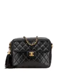 CHANEL Pre-Owned 1996-1997 Small CC Quilted Lambskin Tassel Flap Camera Bag crossbody bag - Black