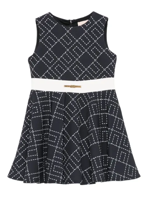 Elisabetta Franchi La Mia Bambina geometric-print flared dress