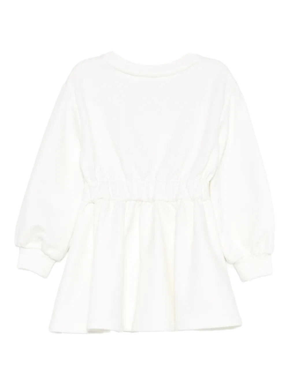 Elisabetta Franchi La Mia Bambina logo-embroidered dress Wit